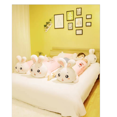 Rabbit Doll Plush Toy Girl Sleep Hug Doll Bed Strip Leg-Supporting Pillow for Girls Sleeping Large