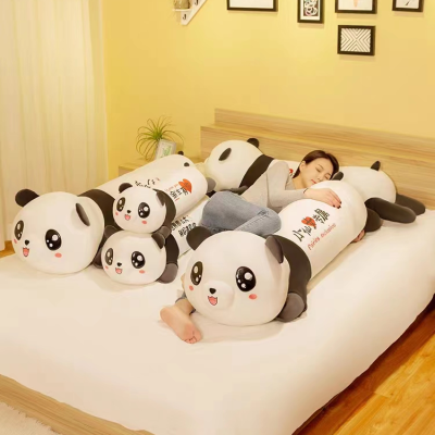 Panda Doll Plush Toy Girl Ragdoll Sleep Hug Doll Strip Leg-Supporting Pillow for Girls Sleeping Hug