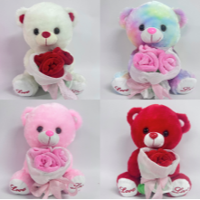 Colorful Big Bear Doll Ragdoll Doll Cute Valentine's Day Gift for Girlfriend Plush Toy Bed Pillow