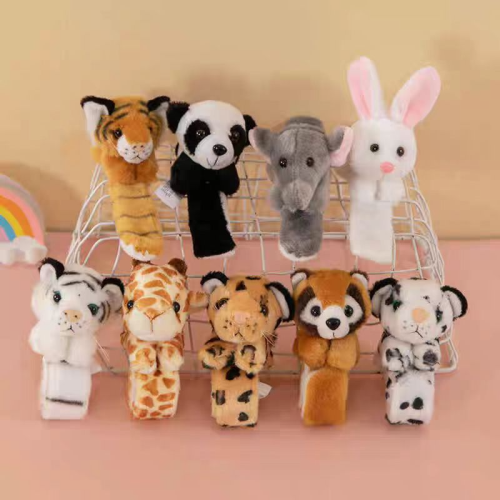 cartoon animal bracelet plush bunny doll child comfort panda ring pop tiger hanging carpet gift