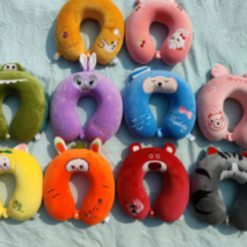 cute cartoon memory foam u-shape pillow neck pillow cervical spine u-shaped neck bolster my royal  memory u-shape pillow