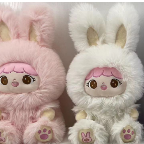 popular cute long-haired rabbit plush toy cotton doll doll transformation doll children‘s birthday gifts wholesale