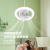 Popular 360 Degrees Shaking Head Fan Lamp, E27 Screw Remote Control Fan Lamp 50W Bedroom Study Bathroom Fan