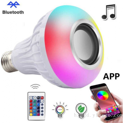 Bluetooth Music Bulb Led Colorful Bluetooth Audio Bulb Smart App Remote Control Wireless Bluetooth Music Bulb