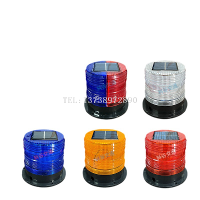 Solar Ceiling Flash Warning Light Recovery Vehicle Engineering Vehicle Traffic Construction Tower Signal Light