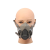 Large View Double Tank Gas Mask Mf15 Black Rubber Anti-Virus Smoke Self-Priming Filter Anti-Virus Full Face Mask