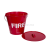 Thickened Fire Bucket Fire-Fighting Semicircle Bucket for Gas Station Fire-Fighting Emergency Bucket Sand Bucket