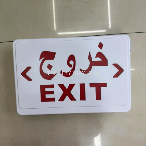 跨境LED消防应急灯EXIT双头灯楼道应急照明灯安全出口指示灯