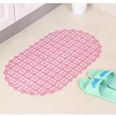 Bathroom Non-Slip Mat Bathroom Bath Mat Bathtub Shower Room Mat Bathroom Foot Mat with Suction Cup PVC Bath Mat