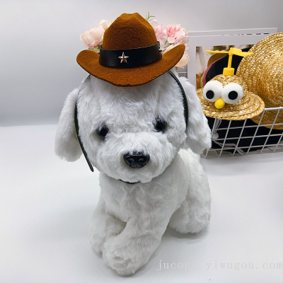 New Doll Cute Baby Fur Felt Hat Pet Hat Dog Cat Hat Birthday Party Mini Handmade Doll Small Hat