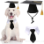 Cross-Border Amazon New Puppy Tassel Doctorial Hat Student Tassel Graduation Cap Party Supplies Pet Small Hat