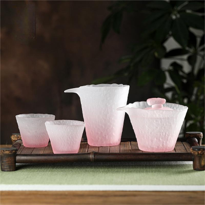 Glass Tea Set Home Office Living Room Teapot Black Tea Tea Maker Heat-Resistant Kung Fu Tea Cup Light Luxury