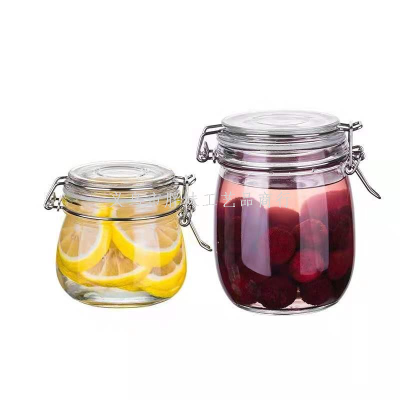 Glass Bottle Sealed Jar Food Can Storage Tank with Lid