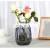 European-Style Big Belly Vertical Pattern Glass Vase Colorful Transparent Hydroponic Dried Flowers Flower Bottle Home Office Decoration Vase