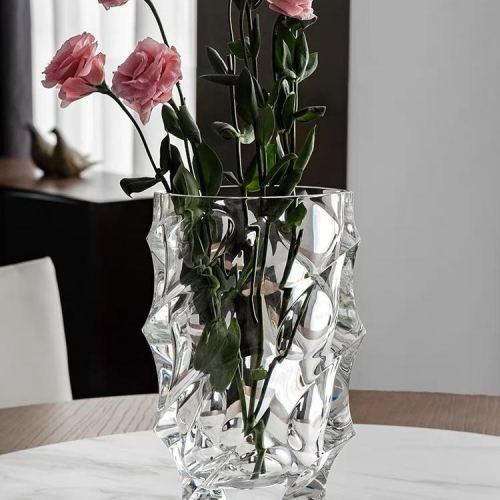 20 Space Crystal Glass Vase Factory Direct Sales Home Decoration Glass Vase