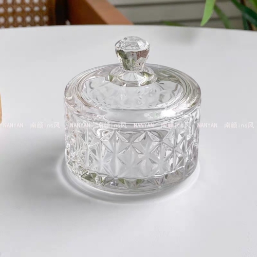 crystal gss candy box household living room coffee table creative multi-yer dried fruit fruit sna dish hospitality nut jar