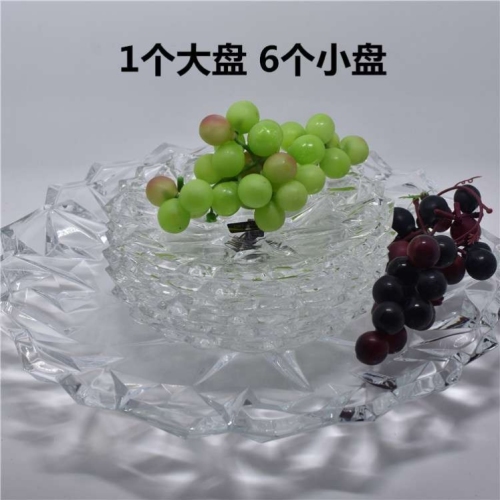 high-end stylish and personalized post-modern crystal gss fruit pte luxury living room coffee table decorative utensils fruit pte htt