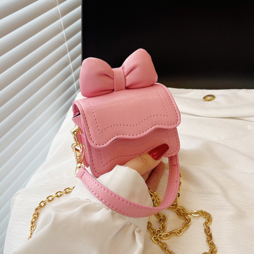 甜美少女迷你口红小包包2023新款潮洋气百搭链条斜挎包百搭耳机包