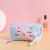 Foreign Trade Hot Sale 2023 New Korean Cartoon Plush Cosmetic Bag Colorful Fluffy Cat Embroidery Cosmetic Bag