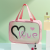 Travel Cosmetic Bag Love Printing Women's Cosmetics Storage Bag PVC Convenient Wash Bag Factory Wholesale
