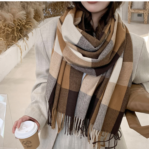 export scarf wholesale e-commerce live supply chain supply barbed korean striped plaid scarf spot scarf