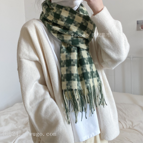Export Scarf Wholesale E-Commerce Live Supply Chain Supply Chain Supply Thorn Woven Chanel Style Plaid Scarf Spot Scarf