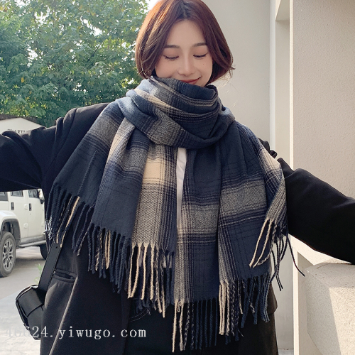 Export Scarf Wholesale E-Commerce Live Supply Chain Supply Barbed Korean Striped Plaid Scarf Spot Scarf