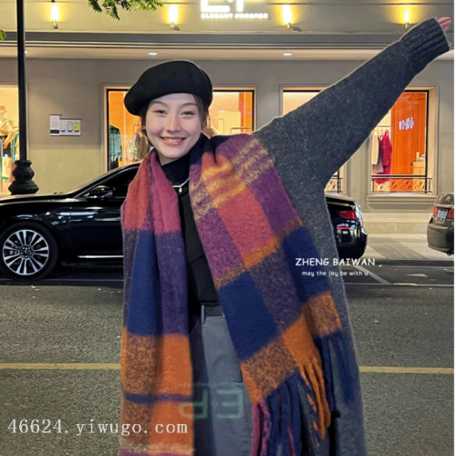 spot export scarf wholesale e-commerce live supply chain supply supply rose red thick plaid scarf air conditioning shawl