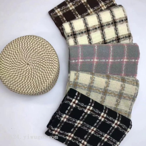 Export Scarf Wholesale E-Commerce Live Supply Chain Supply Barbed Korean Striped Plaid Scarf Spot Scarf