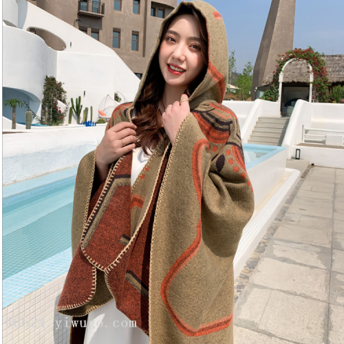 Cape and Shawl Wholesale E-Commerce Live Supply Chain Supply Chain Travel Ethnic Style Split Shawl Air Conditioning Shawl