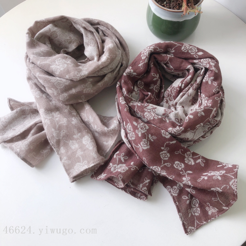 scarf wholesale e-commerce live supply jacquard scarf new art-style scarf linen scarf