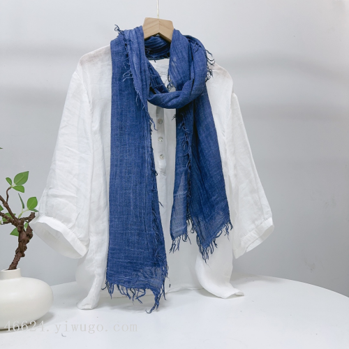 scarf wholesale e-commerce supply retro pure cotton monochrome 100% cotton a little personalized fimbrilla