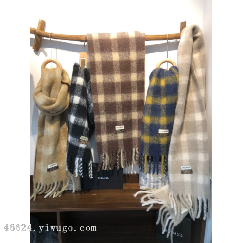 scarf wholesale e-commerce live supply chain new products in stock 08 wool series wool plaid scarf