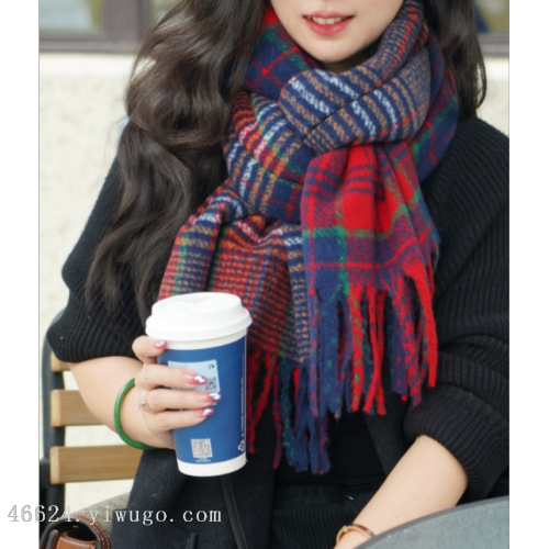 export scarf wholesale e-commerce live supply chain supply chain supply new products in stock 40 circle yarn series korean style plaid