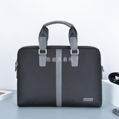 One Piece Dropshipping Men's Bag Business Official Document Bag Nylon Cloth Customized Simple Casual Fashion Portable Crossbody Bag