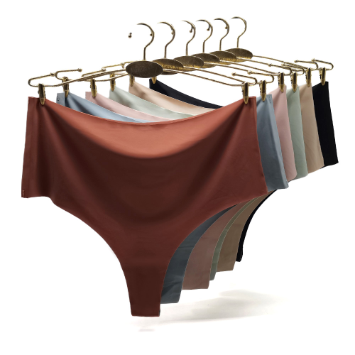 欧美外贸高腰女士内裤冰丝无痕女士丁字裤纯色裸感T字裤厂家直销
