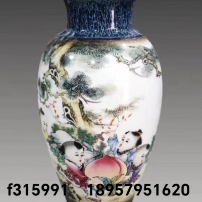 Ceramic Small Vase Large Vase Floor Vase Jingdezhen Ceramic Craft Home Decoration Hand Painted Vase Living Room