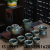 Ge Kiln Gaiwan Tea Ceramic Ceramic Cup Ceramic Tea Set Tea Set Cabbage Tea Set Ceramic Cup Ceramic Tea Serving Pot Tea Strainer