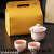 Ge Kiln Open Tea Set Ceramic Cup Ceramic Pot Ceramic Tea Set Color Box Packaging Ceramic Cup Kiln Change Tea Set