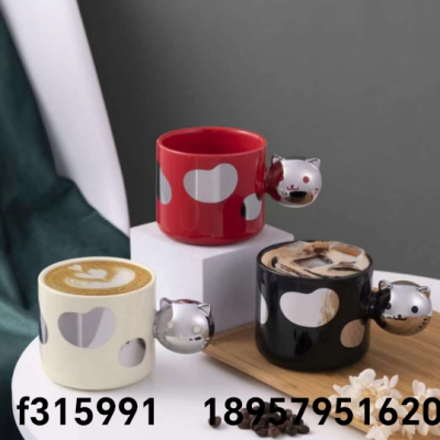 Ceramic Office Cup Gift Single Cup Mug Breakfast Cup Milk Cup Ceramic Cup Ceramic Product Pair Cup Christmas Cup