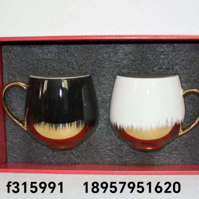 Ceramic Single Cup Ceramic Couple Cups New Couple Cups Gift Box Couple Cups White Black Coffee Cup Milk Cup Breakfast Cup