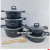 Unique Die Casting Aluminum Pot Small Diamond 12-Piece Set Stockpot Fried One Foreign Trade Hot Selling Product Wholesale