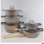 Unique Die Casting Aluminum Pot Small Diamond 12-Piece Set Stockpot Fried One Foreign Trade Hot Selling Product Wholesale