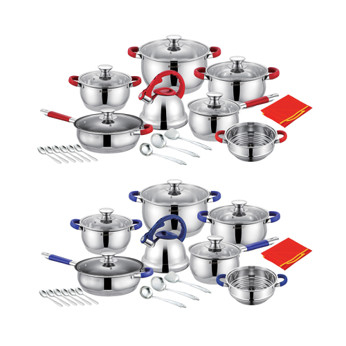 stainless steel silicone anti-scald handle soup pot set kitchen cooking multi-set soup pot stainless steel pot match sets