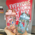 One Cup Double Drinking Mouth Plastic Cup Children Cartoon Straw Cup Lanyard Water Bottle Ladies Sports Bottle