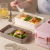 Simple Double Layer Lunch Box Microwaveable Heating Student Office Worker Portable Health Material Plastic Lunch Box