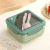 Student Divided Lunch Box Portable Lunch Box Plastic Microwaveable Lunch Box Japanese Style with Tableware
