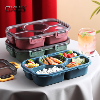Multi-Compartment Insulation Lunch Box Plate Large Capacity Microwave Bento Box Sealed Leak-Proof Lunch Box