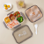 Amazon Office Worker Food Fruit Bento Box Square with Lunch Box Microwave Oven Heating Refrigerator Lunch Box