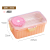 Large Capacity Rectangular Divided Lunch Box Student Portable Sealed Lunch Box with Tableware Microwaveable Heating